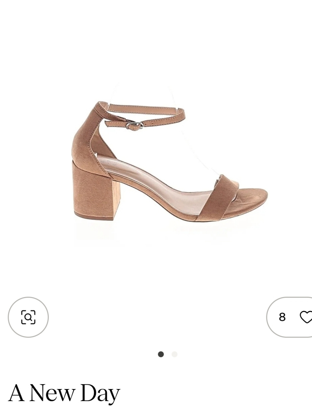 A New Day Heels Nude & Black Size 7.5 - Picture 10 of 13